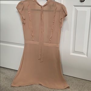 The reformation nude mini dress